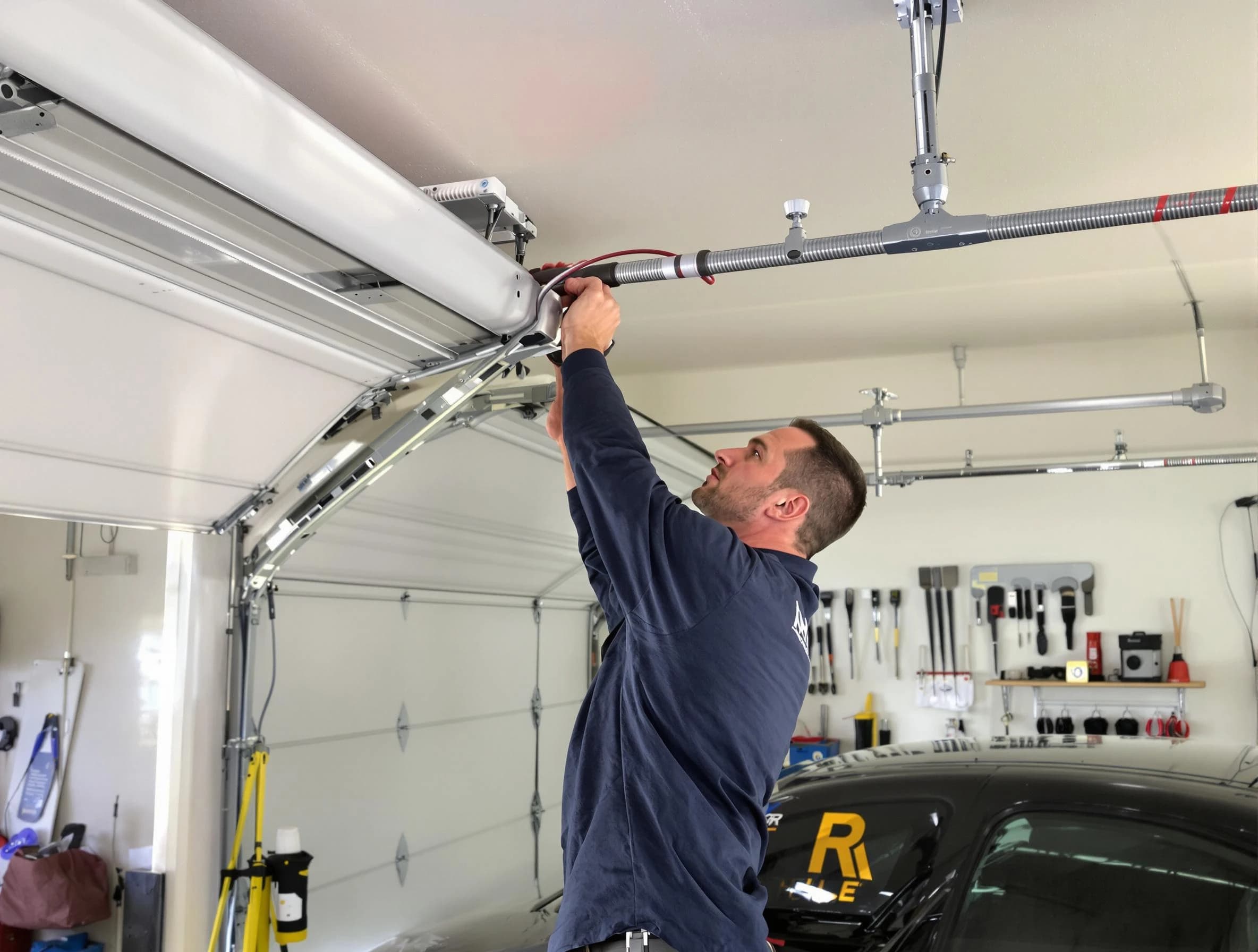 Nashville Garage Door Repair technician performing garage door cable repair in Nashville