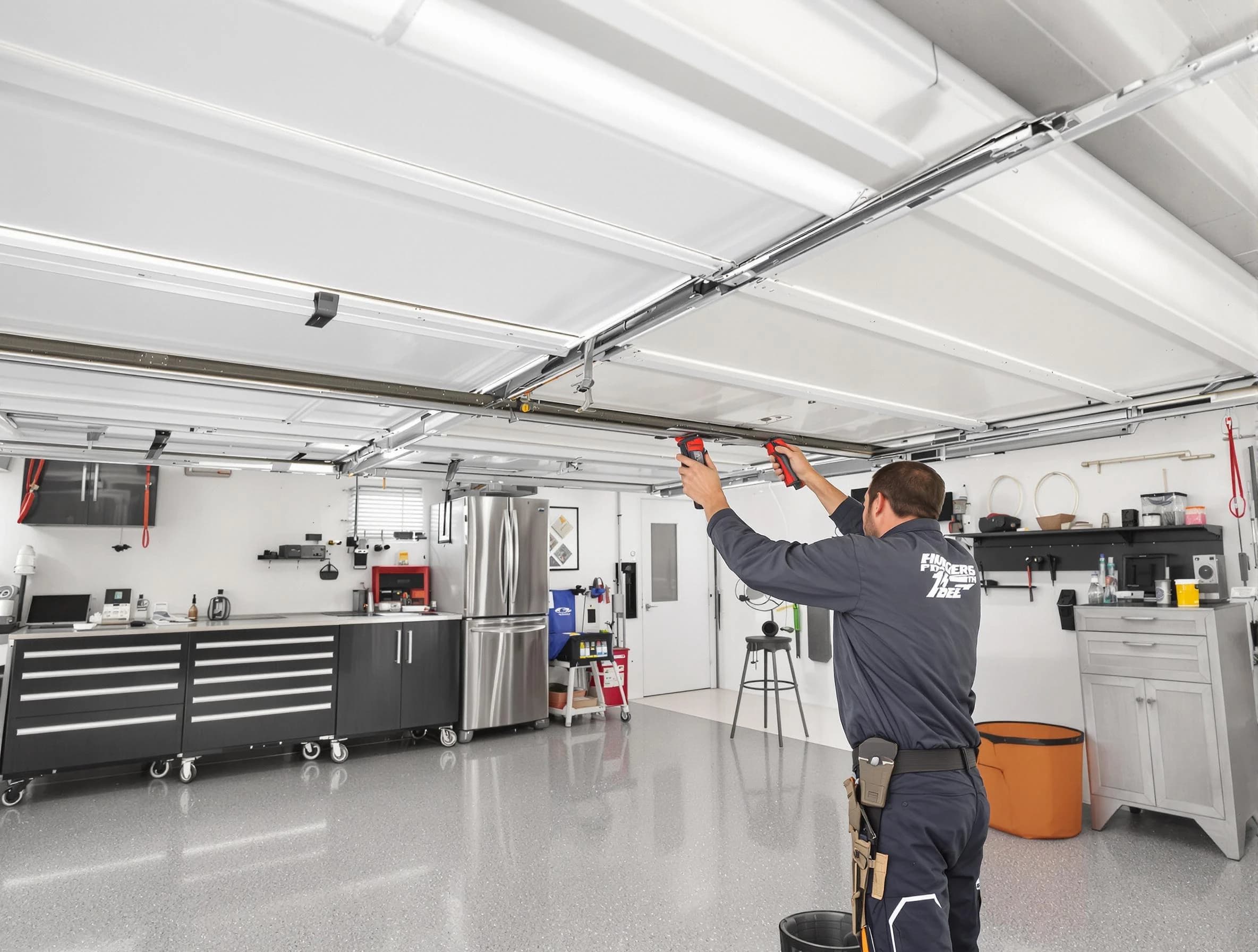 Overhead garage door repair service by Nashville Garage Door Repair in Nashville