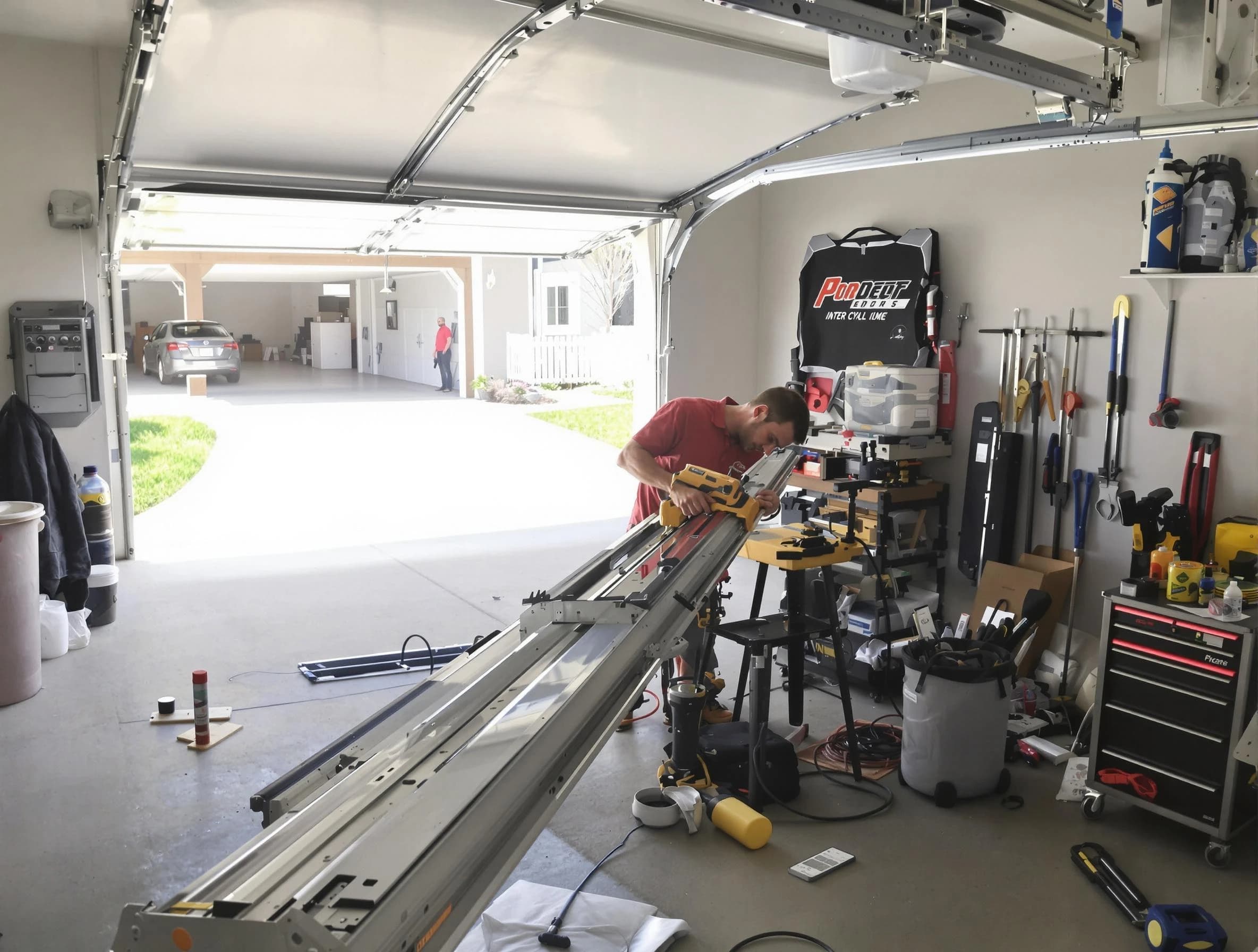 Nashville Garage Door Repair expert performing track repair in Nashville